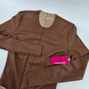 NWT Commando BDS302 Womens Brown Bodysuit Luxury-technical Fabric Basic Size S